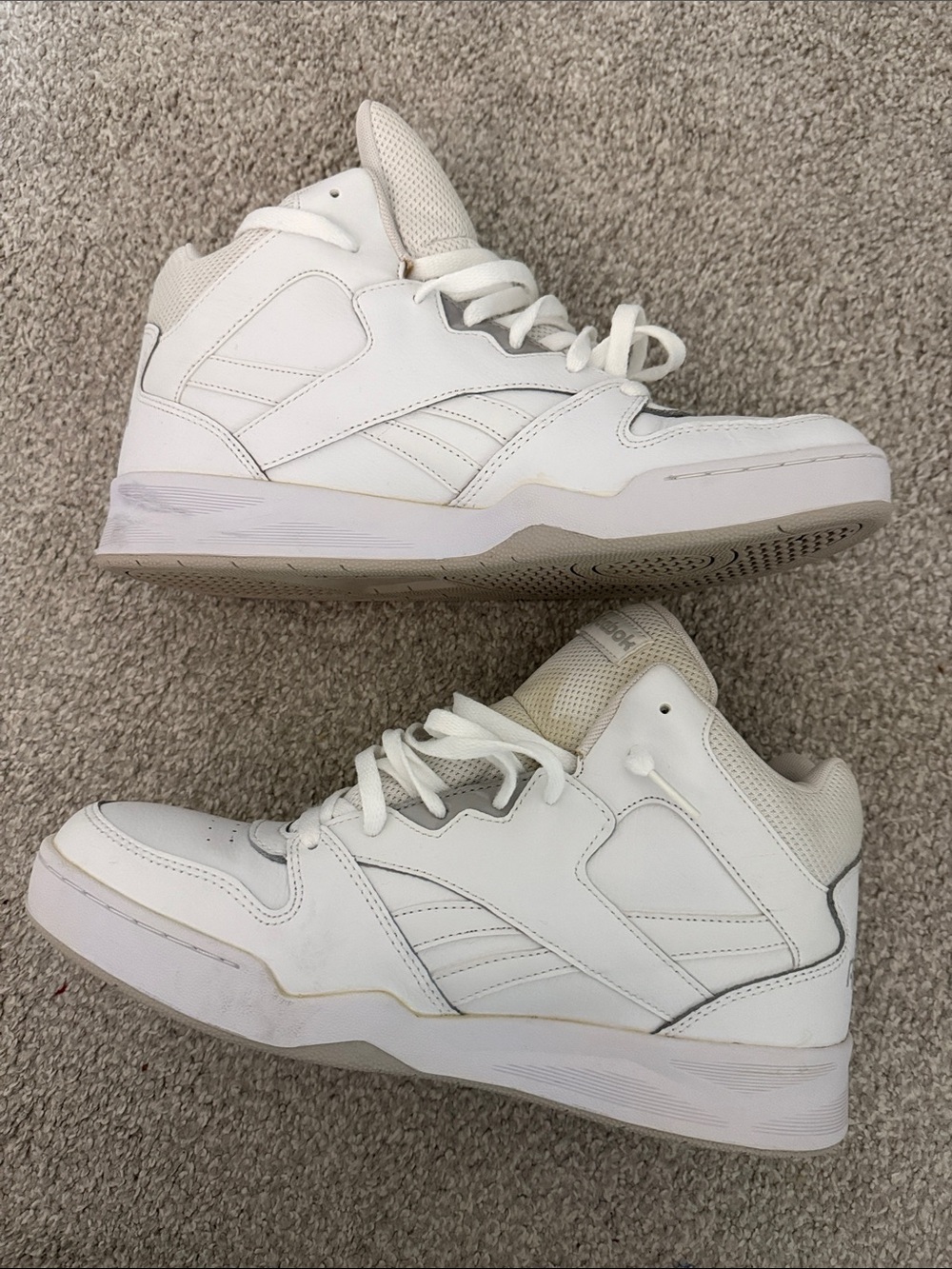 Reebok White Mid-Top Leather Sneakers